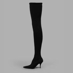 balenciaga high knee boots